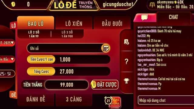 Đặt cược và chờ kết quả lô đề trên hệ thống